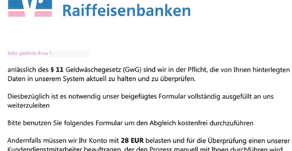 Phishing-Mail DSGVO Phishing-Mail DSGVO